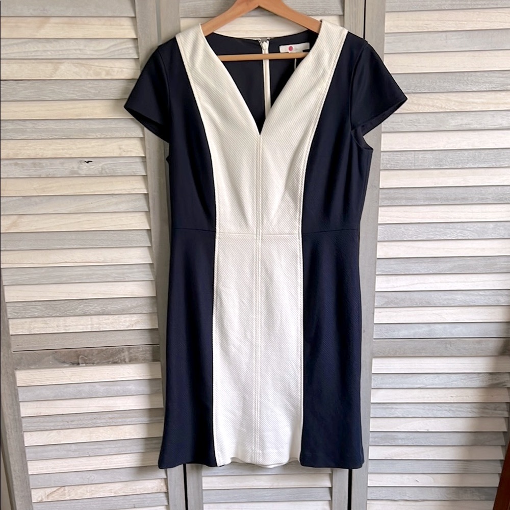 Boden navy and White color block Dress